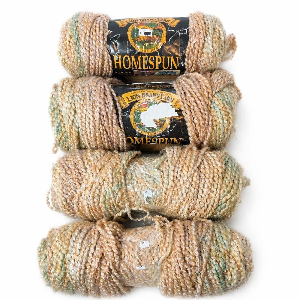 Lion Brand Homespun Yarn 342 Southwestern Lot of 4 – 2 New, 2 Open Skeins